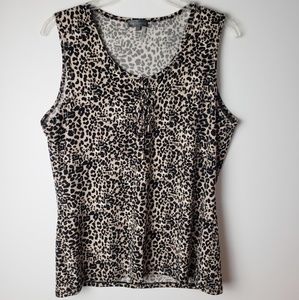 Vince Camuto Leopard Print Tank Size L